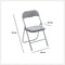 5Five Klapstoel met pvc zitting - grijs - 44 x 48 x 79 cm - metaal - Bijzet stoelen - Inklapbaar