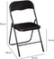 5Five Klapstoel met pvc zitting - zwart - 44 x 48 x 79 cm - metaal - Bijzet stoelen - Inklapbaar