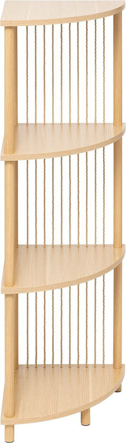 5Five Kord Hoekboekenrek 4 niveau's - 34x34x110cm - Beige