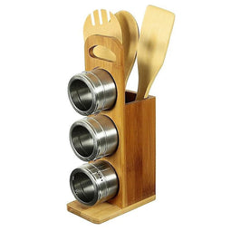 5Five Kruiden en keukengereihouder incl. accessoires - C-06-4-FHout