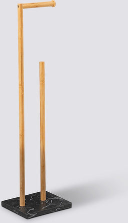 5Five Léa Toiletrolhouder met reservehouder 22x18x78cm - Zwart