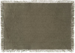 5Five - Maha Placemats - Onderleggers - 45x30 cm - 4st - Katoen - Kaki