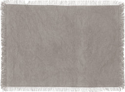 5Five - Maha Placemats - Onderleggers - 45x30 cm - 4st - Katoen - Grijs