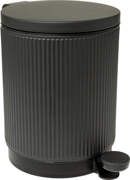 5Five Onyx Afvalemmer 5L - 27x21x28cm - Zwart