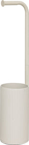 5Five Onyx Dispenser met leistenen toilethouder - Ø14xH65cm - Beige