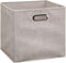 5Five Opbergmand/kastmand beige - linnen - 29 liter - 31 x 31 x 31 cm - Opbergbox - Vakkenkast manden