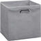 5Five Opbergmand/kastmand grijs - linnen - 29 liter - 31 x 31 x 31 cm - Opbergbox - Vakkenkast manden