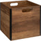 5Five Opbergmand/kastmandje - Bruin hout - 31 x 31 x 31 cm - 29 liter - Vakkenkast manden - Hout - Opvouwbaar - Kisten