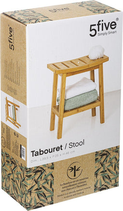 5Five Opstapkrukje bamboe - 2 Lagen - Trapje - 2 Treden - Opstapje - Krukje