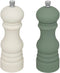 5Five Pepermolen/zoutmolen set - kunststof - groen / wit - 15 cm - Kruidenset