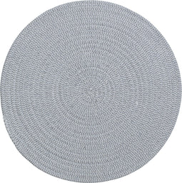 5Five Placemat rond set van 2 katoen Grijs - Wasbaar - Dia 38 cm
