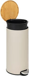 5Five prullenbak/pedaalemmer Bamboe - beige - metaal - 30 liter - 38 x 29 x 60 cm - keuken
