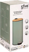 5Five prullenbak/pedaalemmer Bamboe - groen - metaal - 30 liter - 38 x 29 x 60 cm - keuken