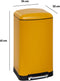 5Five Prullenbak/pedaalemmer - geel - metaal - 30 liter - 34 x 32 x 61 cm - keuken