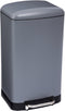 5Five Prullenbak/pedaalemmer - grijs - metaal - 30 liter - 34 x 32 x 61 cm - keuken
