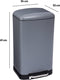 5Five Prullenbak/pedaalemmer - grijs - metaal - 30 liter - 34 x 32 x 61 cm - keuken