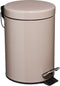 5Five Prullenbak - pedaalemmer - taupe - metaal - 3 L - 17 x 25 cm - Voor badkamer en toilet