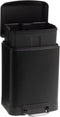 5Five Prullenbak/pedaalemmer - zwart - metaal - 6 liter - 23 x 22 x 32 cm - toilet/badkamer