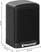 5Five Prullenbak/pedaalemmer - zwart - metaal - 6 liter - 23 x 22 x 32 cm - toilet/badkamer