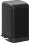 5Five Prullenbak/pedaalemmer - zwart - metaal - 6 liter - 23 x 22 x 32 cm - toilet/badkamer