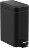 5Five - Prullenbak/pedaalemmer zwart rvs metaal 5 liter - 14x29x30 cm