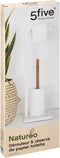 5Five - Staande Toiletrolhouder - Met Reservoir - Wit - 64,5 cm