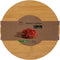 5Five taart/gebak serveerschaal - plat - rond - bamboe hout - 28 x 8 cm - presentatie schaal op voet