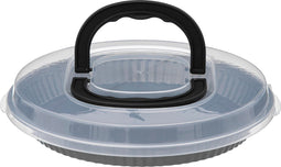 5Five Taartvorm met deksel D33/34x7cm - Binnenmaat 32,5/34cm - Grijs