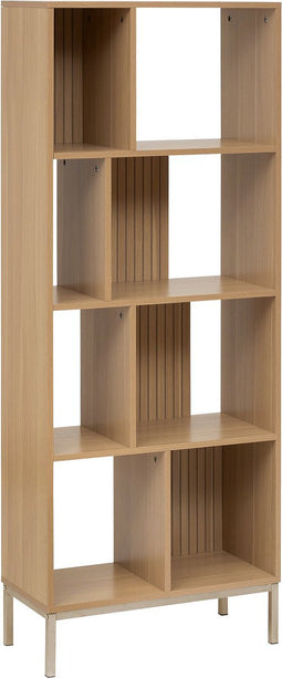 5Five Tasso Boekenrek 8 planken - 63x30x159cm - Beige