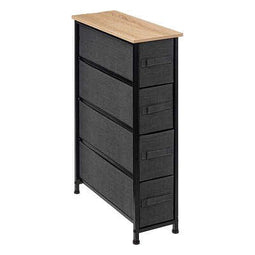 5Five Tissa stalen opbergmeubel met 3 laden - 45x30x114cm - Antraciet