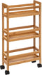 5Five - Trolley Op Wieltjes - Bamboe - 74.5 x 36 x 15 cm