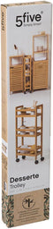 5Five - Trolley Op Wieltjes - Bamboe - 74.5 x 36 x 15 cm