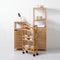5Five - Trolley Op Wieltjes - Bamboe - 74.5 x 36 x 15 cm