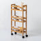 5Five - Trolley Op Wieltjes - Bamboe - 74.5 x 36 x 15 cm