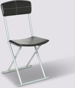 5Five Vouwstoel in kunstleder 40x47x86cm - Zwart
