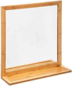 5Five Wandspiegel met plank 47x51cm bamboe