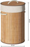 5Five Wasmand van bamboe - 48 liter - 35 x 50 cm - met deksel