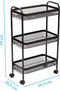 5Five Zwarte trolley 3 niveaus
