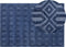 ADATEPE - Laagpolig vloerkleed - Marineblauw - 140 x 200 cm - Viscose