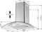 Continental Edison Decoratieve kap - L60 cm - roestvrijstalen glas
