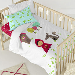 Happy Friday Duvet cover set 2 pieces Grandma 115x145 cm (Cot bed) Multicolor