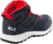 Jack Wolfskin WOODLAND TEXAPORE MID K - Unisex Wandelschoenen - Waterdicht - Nachtblauw / Rood - Maat 32