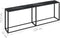 vidaXL - Wandtafel - 220x35x75,5 - cm - gehard - glas - zwartmarmerkleurig