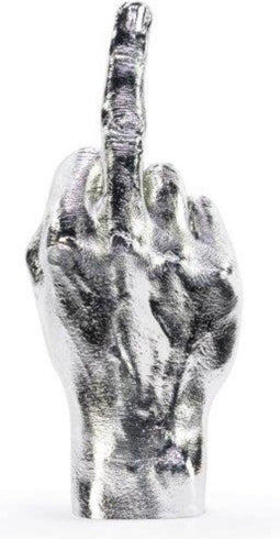 Zilver middelvinger beeldje - Bitten Design