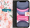 iMoshion Hoesje Geschikt voor iPhone 11 Hoesje Met Pasjeshouder - iMoshion Design Softcase Bookcase - Wit / Roze / Blossom Watercolor