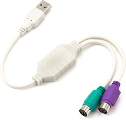 Gembird UAPS12 - USB naar PS2 converter adapter - 2 x PS2 naar USB 1.0/2.0 - Wit