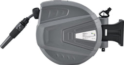 Juskys Flowwaterslangbox - Wandslanghaspel 10m - Automatisch oprolbaar - Inclusief muurbevestiging en multifunctionele douche