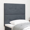 vidaXL - Hoofdbord - met - Knopen - Donkergrijs - 100 - cm - Velvet