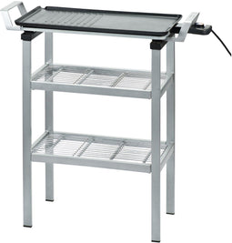 Bourgini Multi Plate - Bak/Grill apparaat - 2400W - 56x30 cm - Anti-aanbaklaag - ZILVER/ZWART