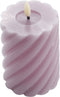 swirl led kaars lila 10x7,5cm